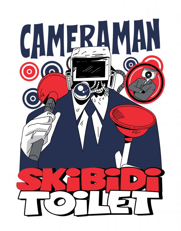 Skibidi Toilet mintás póló 8