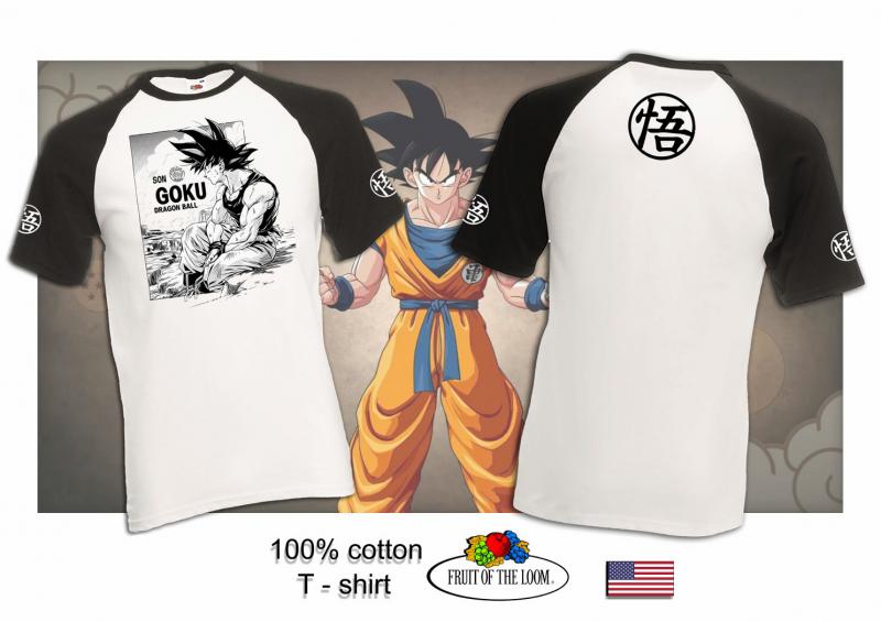 Son Goku - Dragon Ball mintás kétszínű póló