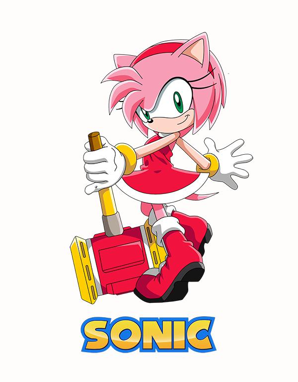 Sonic mintás póló 5