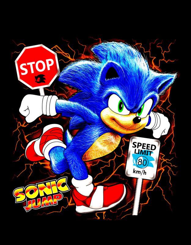 Sonic mintás póló