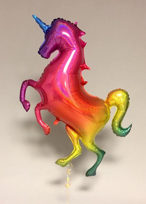 Színes,színátmenetes ló , unikornis fólia lufi