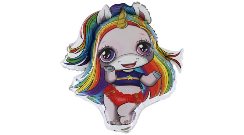 Szivárványos unikornis lány