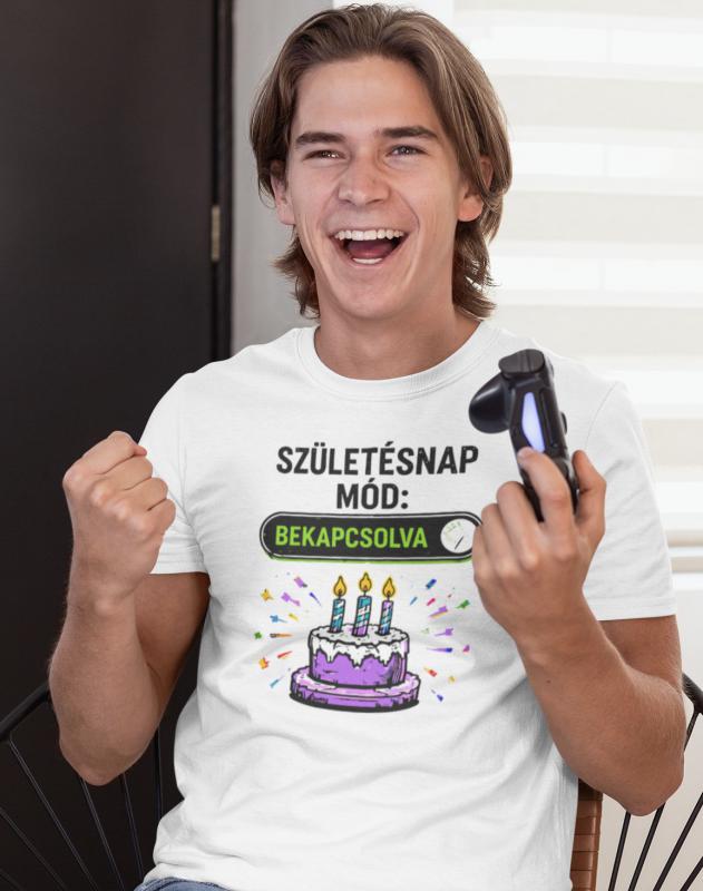 Születésnap mód - Gamer szülinapi mintás póló