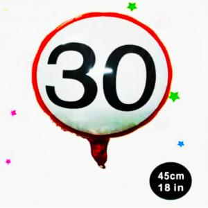 30- as évszámos fólia lufi,tábla hasonlatú