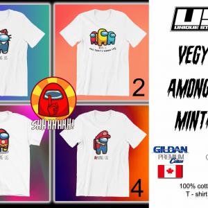 Among Us vegyes minták pólóra bögrére