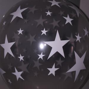 Átlátszó gumilufi többféle mintával,fehér csillagokkal 5, apró csillagokkal