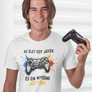 Az élet egy játék - Gamer szülinapi mintás póló