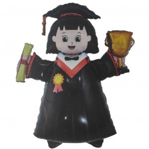 Ballagó lány alakos fólia léggömb