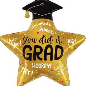 Csillag alakos ballagási léggömb,you didit 4