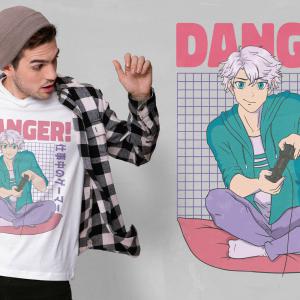 Danger mintás póló