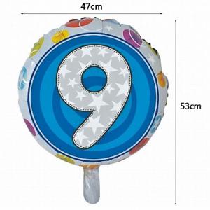 Évszámos 9 kerek fólia lufi