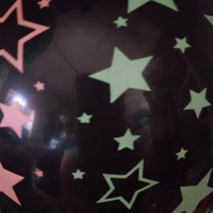 Fekete gumilufi neon csillagokkal