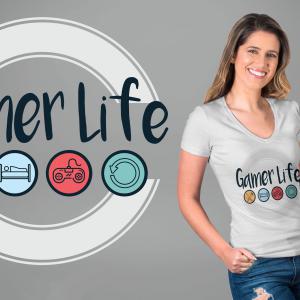 Gamer Life mintás póló