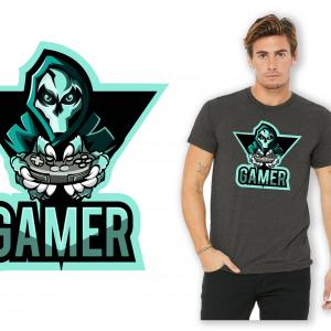 Gamer minta pólóra bögrére