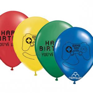 Gamer mintás Happy Birthday gumilufi