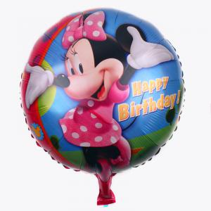 Happy Birthday kerek Minnie -s  fólia lufi