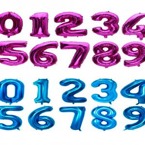 Héliummal is fújható 1 méteres számok forma  fólia lufi