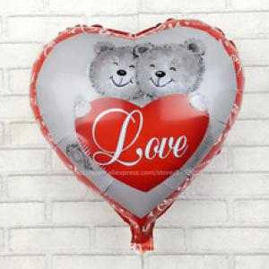 I Love You 8  fólia lufi macikkal