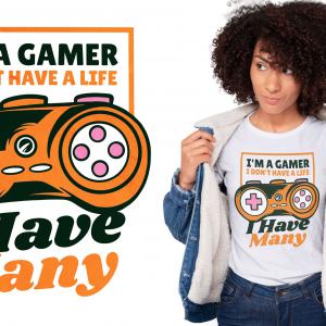 I'am  a Gamer mintás póló