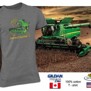 John Deere  kombájn mintás póló