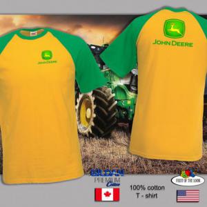 John Deere mintás kétszínű póló