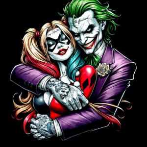 Joker és Harley -  mintás póló
