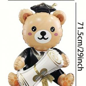 Mackó alakos nagy méretű ballagási fólia léggömb