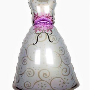 Menyasszonyi ruha alakos  fólia lufi