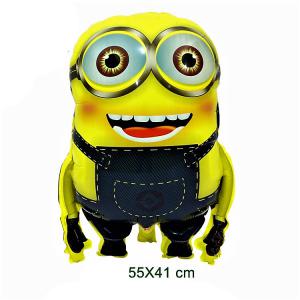 Minion kétszemű közepes méretű alakos  fólia lufi