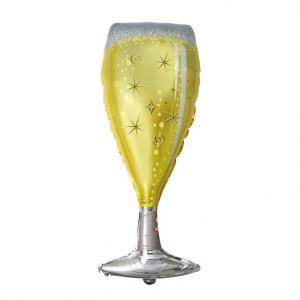Pezsgős pohár közepes  fólia lufi