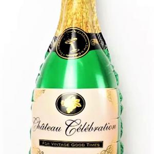 Pezsgős üveg közepes  fólia lufi