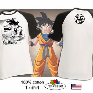 Son Goku - Dragon Ball mintás kétszínű póló