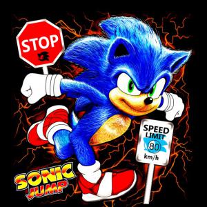Sonic mintás póló