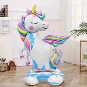 Unikornis alakos talpon álló fólia léggömb