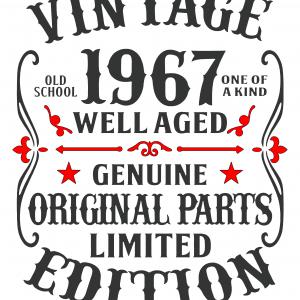 Vintage - mintás szülinapi póló, bögre minta