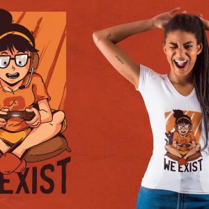 We Exist mintás póló