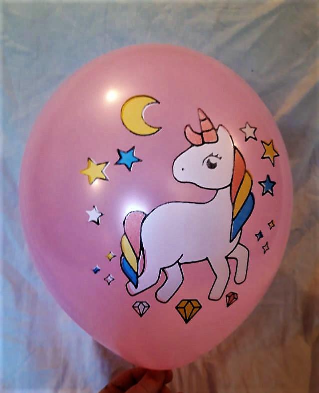 Unikornis mintás gumi lufi,több szinben