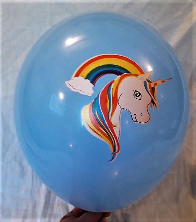 Unikornis mintás  gumi lufi,több szinben,és mintával