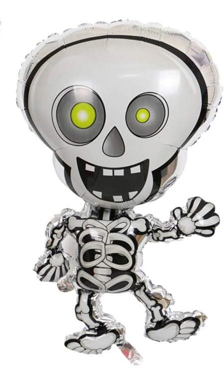 Vidám csontváz fólia lufi