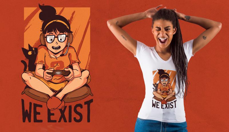 We Exist mintás póló