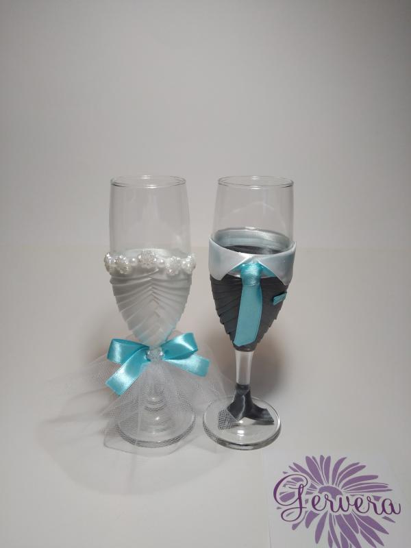 Esküvői pohárszett, a Te színeddel