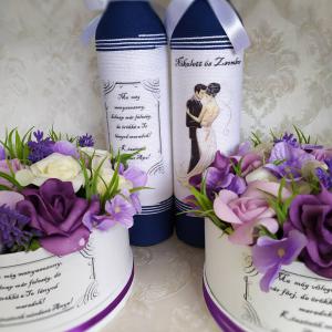 Esküvőre köszönet ajándék, kék-lila 2