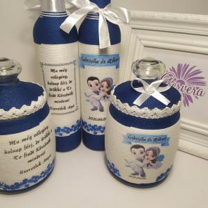 Kék köszönőajándék garnitúra