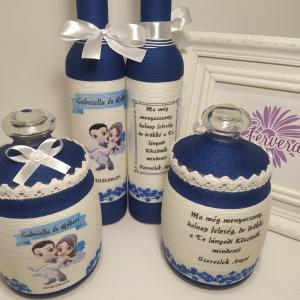 Kék köszönőajándék garnitúra