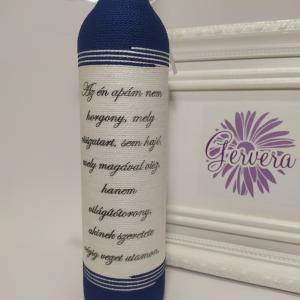 Kék pálinkásüveg édesapáknak