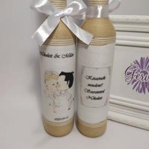 Köszöntő ajándék garnitúra, szerelmes csók