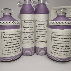 Lila szülőköszöntő zsinórózott szett