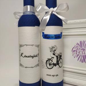 Szülőköszöntő ajándék, biciklizős pár