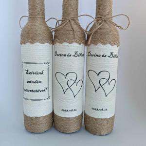 Zsinórozott szülőköszöntő, vintage, szívek