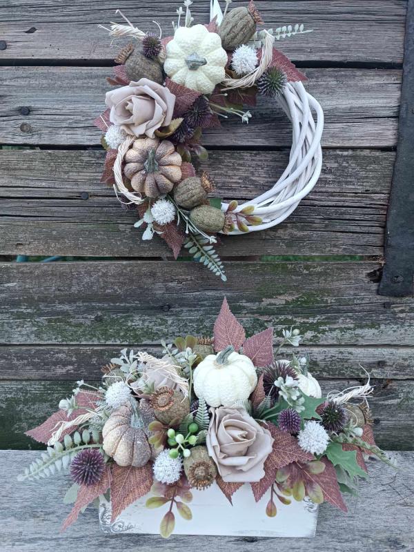 Őszi kopogtató, asztaldísz